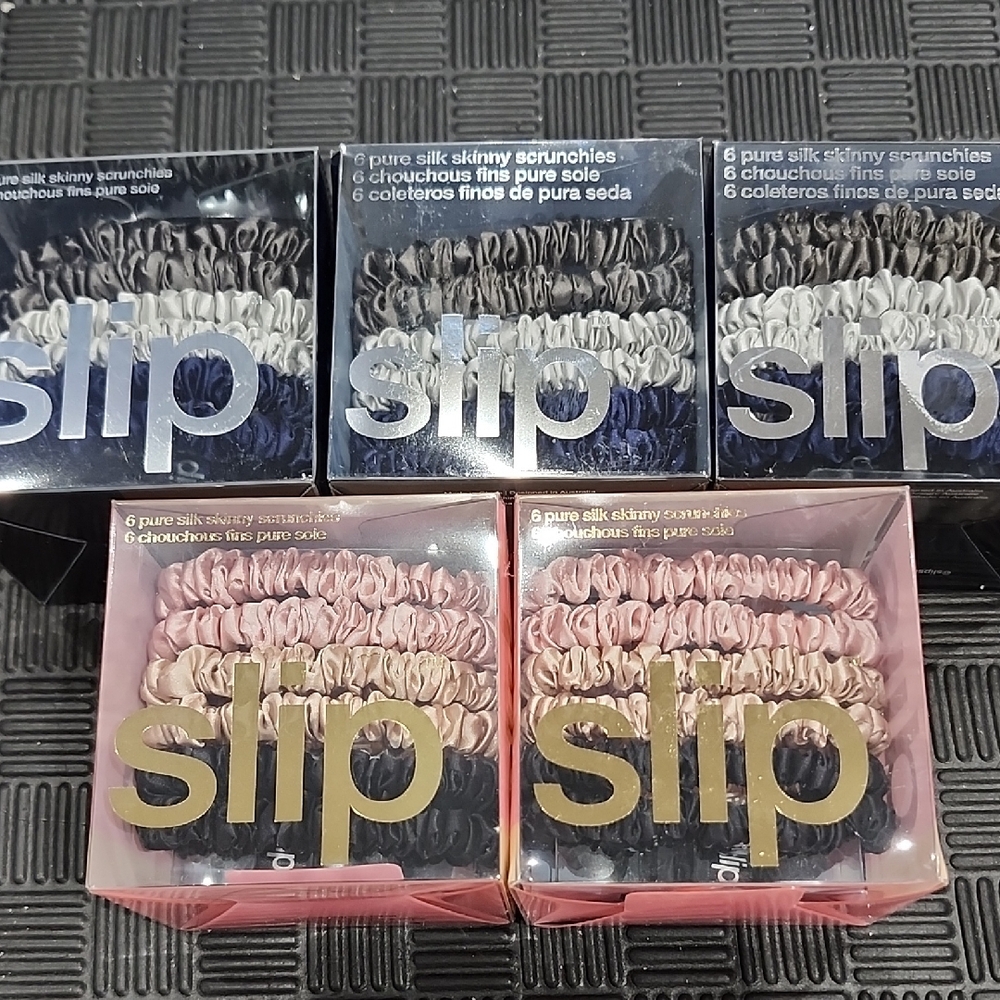 5 Packs Multi - Slip Skinny Scrunchies